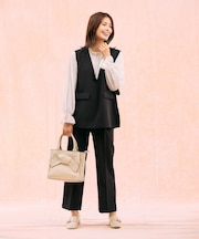 ストレッチベスト*ブラウス*パンツセット/581026