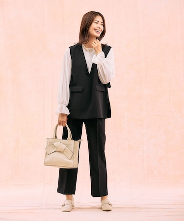 ストレッチベスト*ブラウス*パンツセット/581026