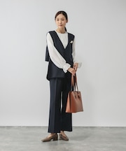 ストレッチベスト＊ブラウス＊パンツセット/581026