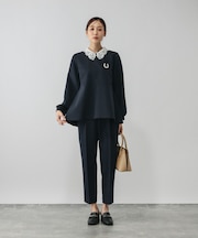 ストレッチ2WAYブラウス＊パンツセット/581023