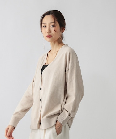 モールニットVネックカーディガン/581161