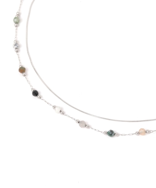 ステンレス二連カラーMIXネックレス/583535