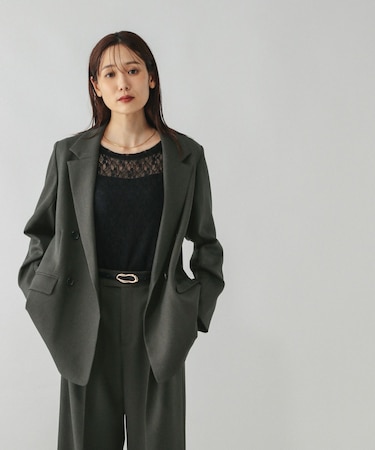 お手入れラクラクセットアップ/ダブルジャケット/587828