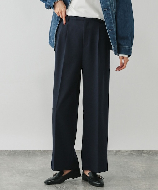 お手入れラクラクセットアップ/ワイドパンツ/587724