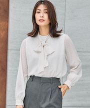 ドビー2WAYボウタイブラウス/591839