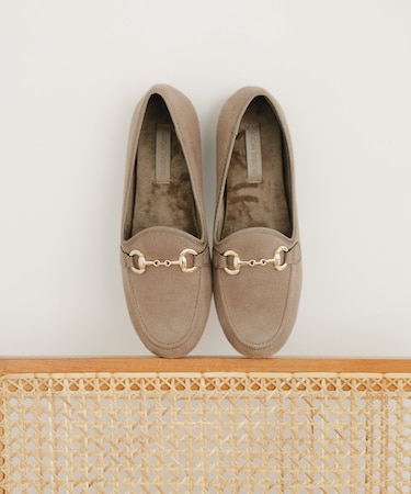 らくっション起毛ビットローファー/593267