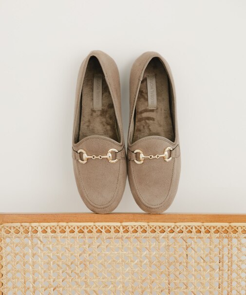 らくっション起毛ビットローファー/593267