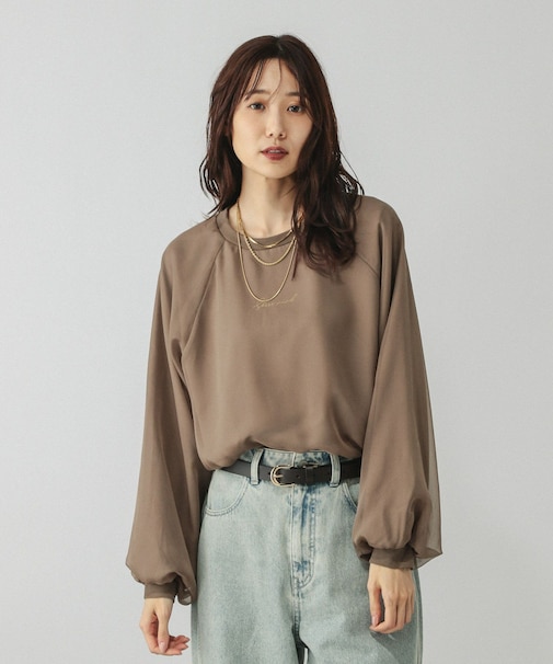 シフォンドッキングプルオーバー長袖/595356