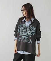 リメイク風プリントスウェット長袖/599626