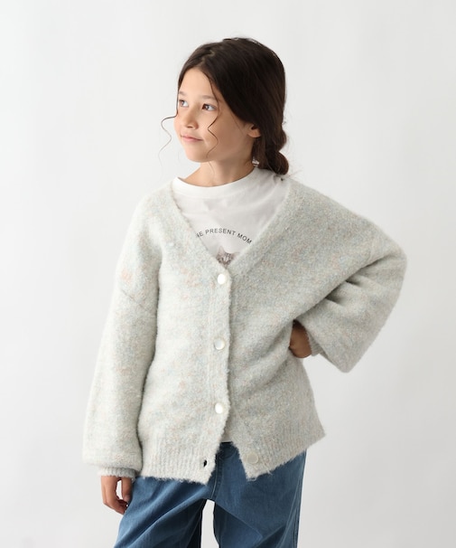 洗えるMIXニットラメカーデ/キッズ/599745