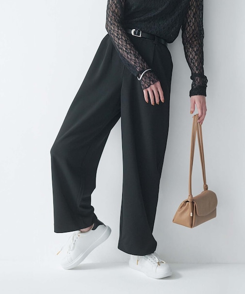 イージーケアストレッチワイドパンツ/599597