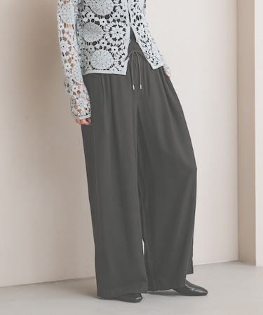 フレンチリネンワイドパンツ/600996