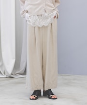 フレンチリネンワイドパンツ/600996