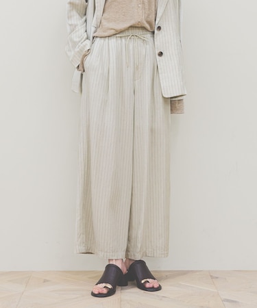フレンチリネンワイドパンツ/600996
