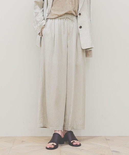 フレンチリネンワイドパンツ/600996