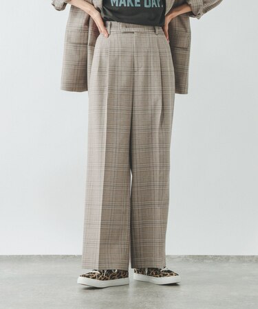 お手入れラクラクセットアップ/ワイドパンツ/600997