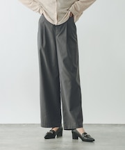 イージーケアリネンストレートパンツ/600994