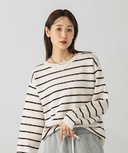 スウェットライクボーダープルオーバー/601626