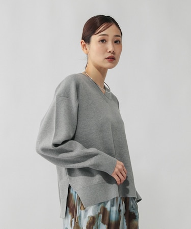 スウェットライクVネックプルオーバー/601625