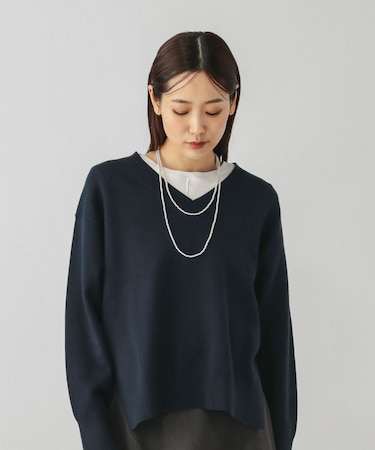 スウェットライクVネックプルオーバー/601625