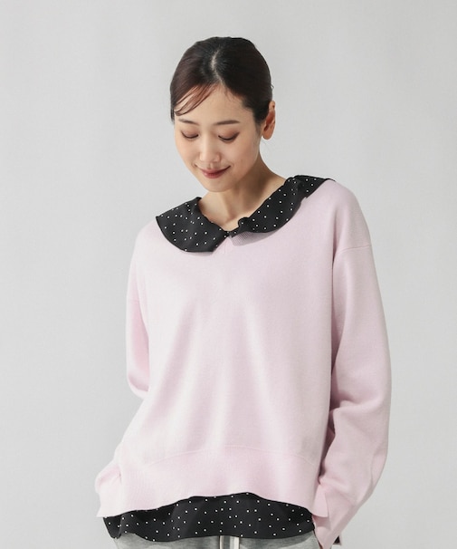 スウェットライクVネックプルオーバー/601625