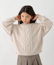 洗えるモールケーブルプルオーバー/キッズ/603740