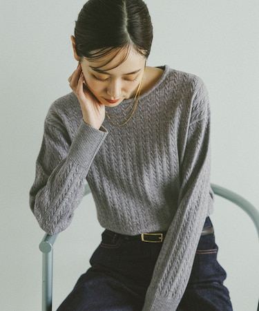 洗えるケーブルプルオーバー/606611