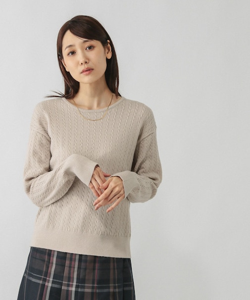 洗えるケーブルプルオーバー/606611