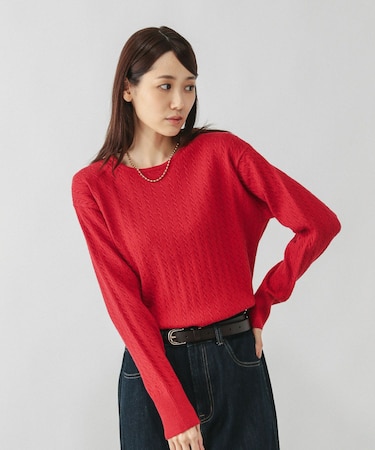 洗えるケーブルプルオーバー/606611