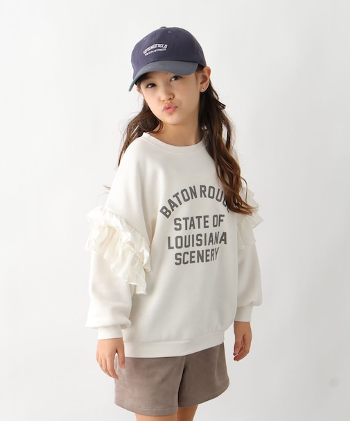 あったか乾きやすいフリルスウェット/キッズ/608330