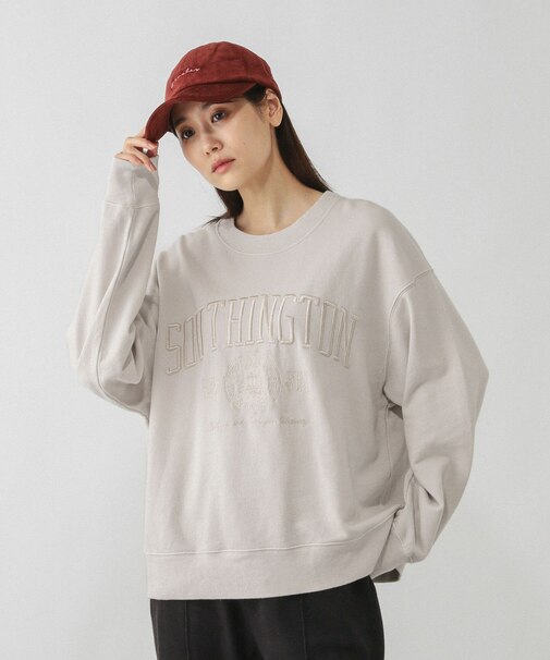 ピグメント刺繍ロゴプルオーバー/608260