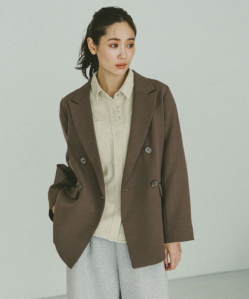 お手入れラクラクセットアップ/ダブルジャケット/611133