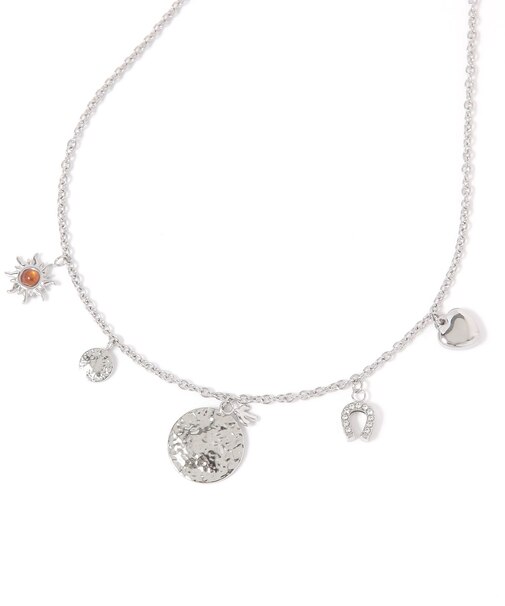 ステンレスチャームネックレス/611155