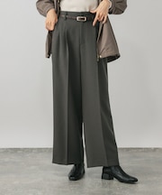 お手入れラクラクセットアップ/ワイドパンツ/611216