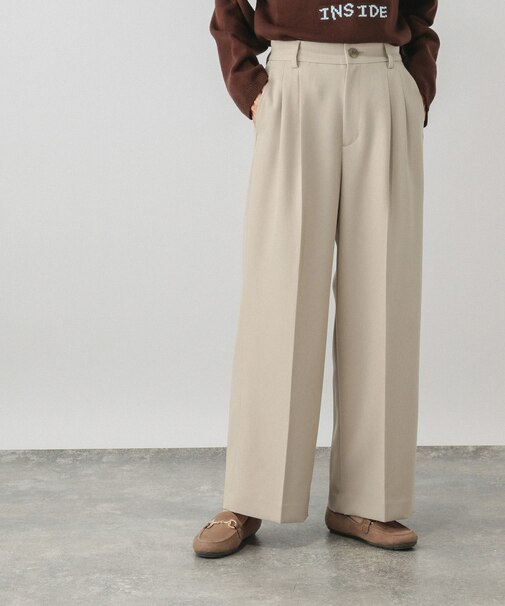 お手入れラクラクセットアップ/ワイドパンツ/611216