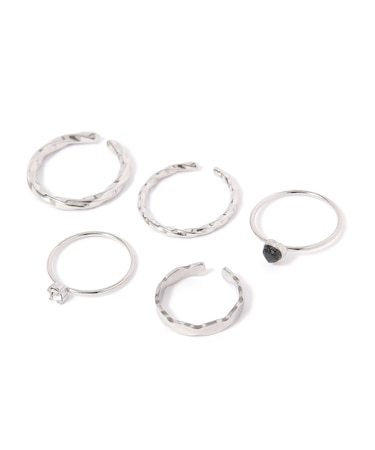 ステンレスリング5点セット/611148