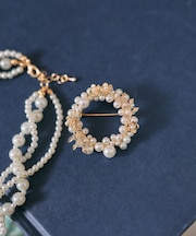 フォーマルパールブローチ/611432