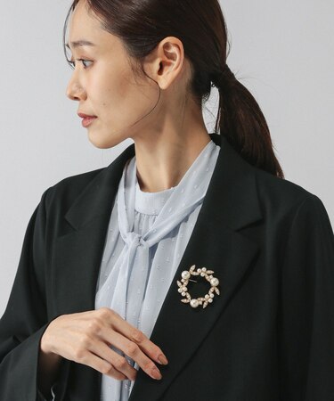 フォーマルパールブローチ/611432