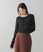 Fffit エフィット/リブボートネック長袖T/612403