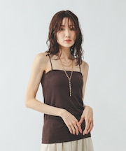 Fffit エフィット/カップ付きリブキャミストレート/625140