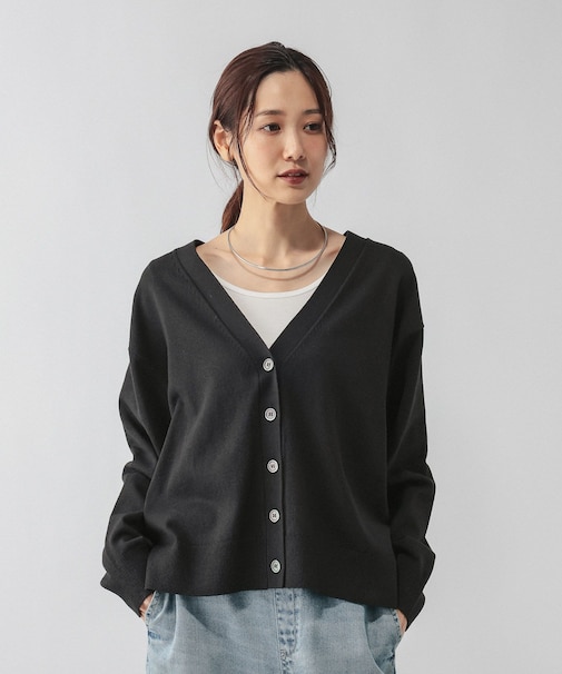 ドライタッチVネックカーディガン長袖/634143
