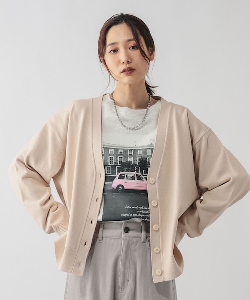 ドライタッチVネックカーディガン長袖/634143