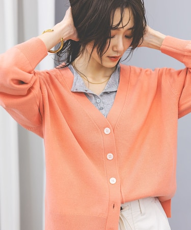 ドライタッチVネックカーディガン長袖/634143