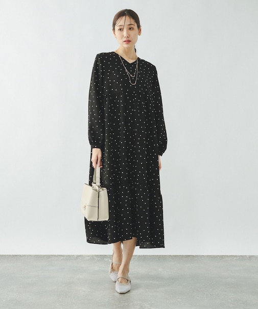 2WAYドットティアードワンピース/636032