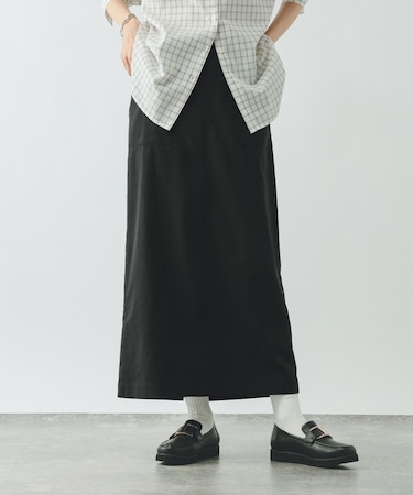 イージーケアリネンIラインスカート/636496