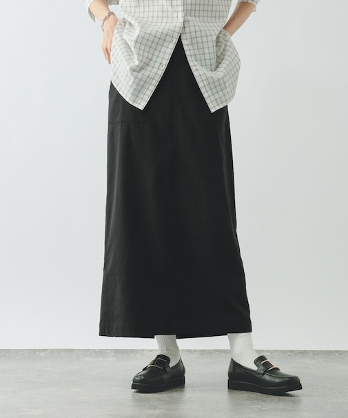 イージーケアリネンIラインスカート/636496