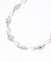 ガラス変形バロックパールネックレス/637729