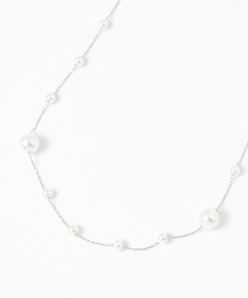 ガラスパールロングネックレス/637841