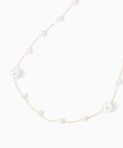 ガラスパールロングネックレス/637841