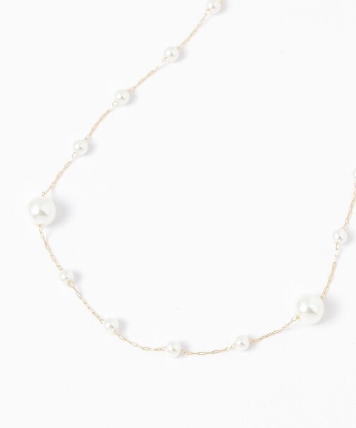 ガラスパールロングネックレス/637841